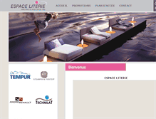 Tablet Screenshot of espace-literie.com